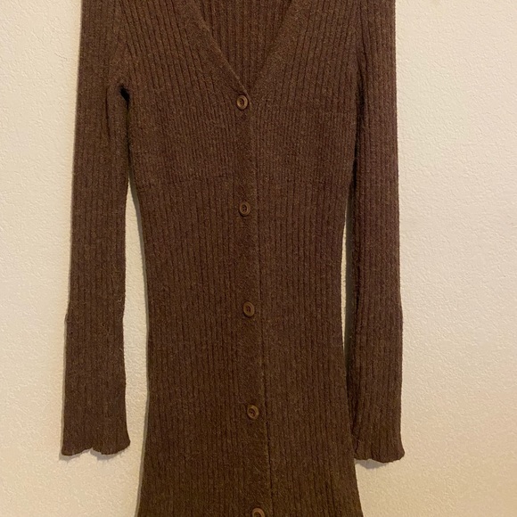 COIN 1804 Women’s Button Long Dress One Size Brown - Picture 3 of 8